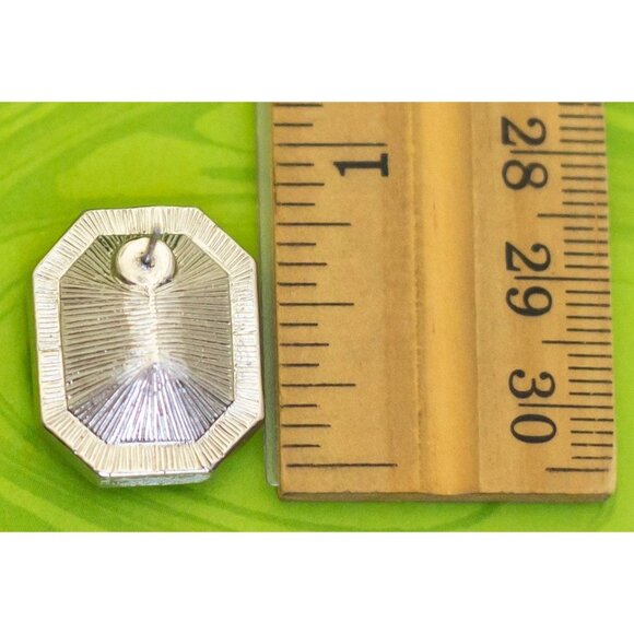 Vintage Geometric Mid-century Stud Earrings - W22 - Picture 2 of 2